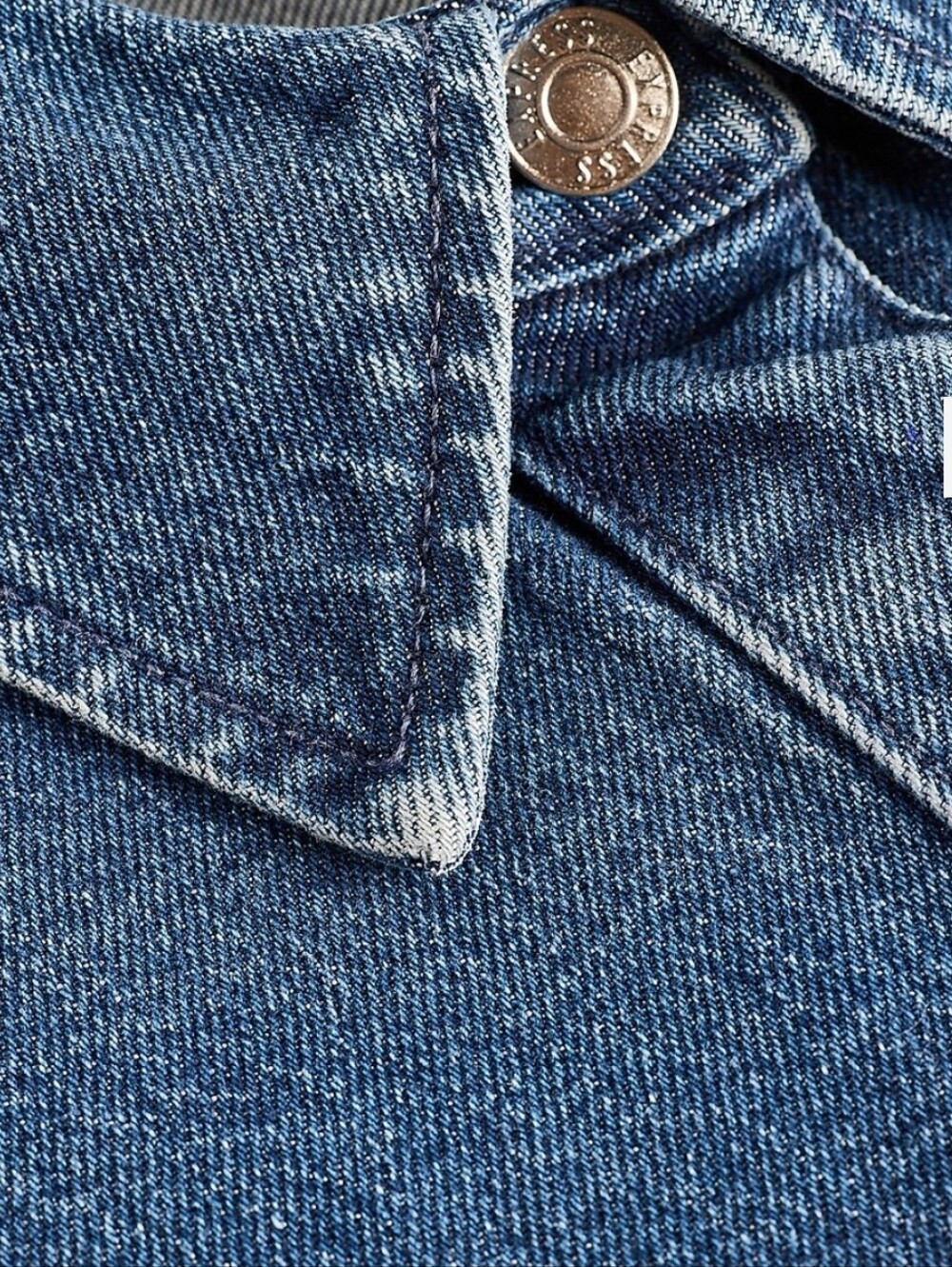 Denim Floral-Print Button-Up Shacket - Picture 4 of 5